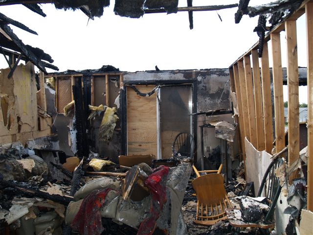 Burnt Home Inside View